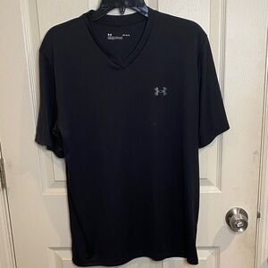 Under Armour Men's Black V-Neck Tee Size L